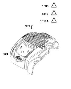 Blower Housing Group Diagram and Parts List for 104M02-0291-F1 100000 - 19Z999 Briggs and Stratton Engine
